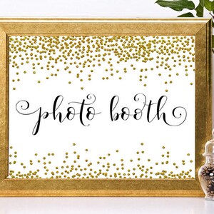 Shower Signs, Wedding  Signs, Gold Photo Booth Sign, Gold Photobooth Sign, Printable Guestbook Photo Booth Sign, Printable Photo Booth Sign