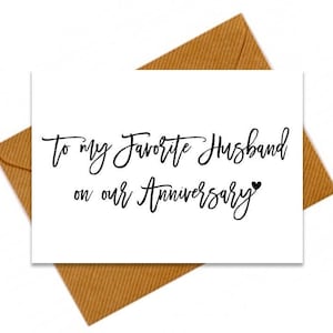 Tarjeta de aniversario, Tarjeta para esposo, Tarjeta para mi esposo favorito, Tarjeta de aniversario divertida, Tarjeta del 50 aniversario, Tarjeta de aniversario imprimible