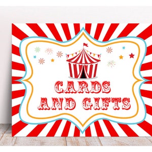 Carnaval-verjaardagsborden, afdrukbare carnavalskaarten en geschenken, circusfeestdecor, circustentbord, afdrukbare carnavalsborden, circustafel