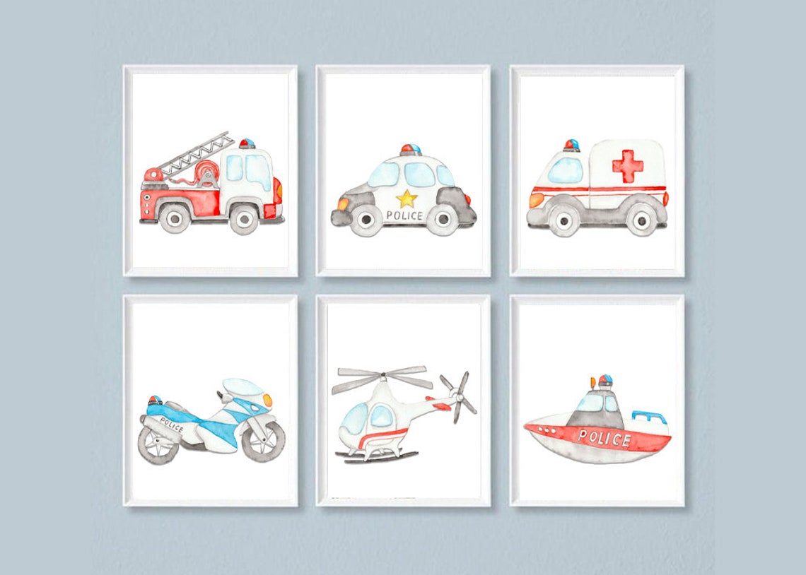 Emergency Rescue Vehicles Kids Bundle, Emergency Rescue Transport ...