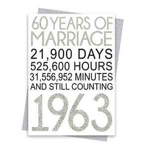 Carte d'anniversaire de mariage argentée du 60e anniversaire, carte d'anniversaire imprimable, imprimables 60e anniversaire, imprimables cartes de voeux, carte 60e argent