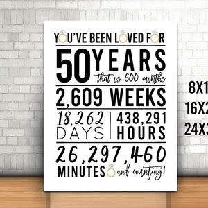 Happy 50th Anniversary, Cheers to 50 Years, 50th Wedding Anniversary, Gold Anniversary Party Decoration, Anniversary décor, Diamond Ring
