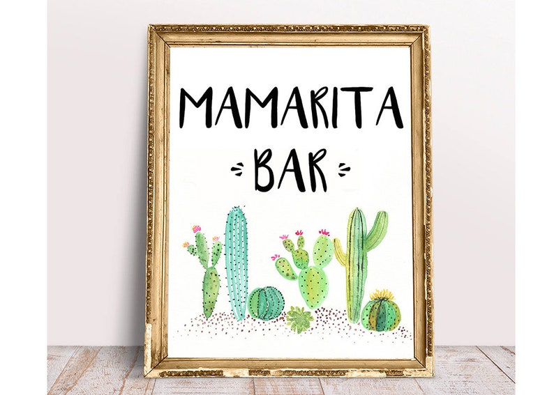 Margarita Bar Sign for Baby Shower Fiesta Decor. Mamarita Bar Etsy