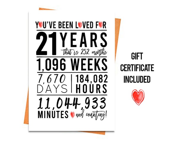 21st Birthday Card, Printable Birthday Card, 21st Birthday Printables, Greeting card printables, red 21st birthday, 21st gift certificate