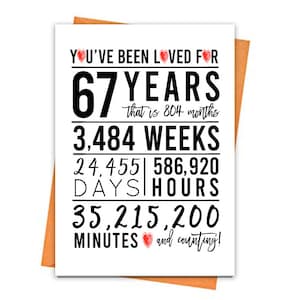 67e verjaardagskaart, afdrukbare verjaardagskaart, 67e verjaardag printables, wenskaart printables, rode 67e verjaardag, 67e hartverjaardag, bestand