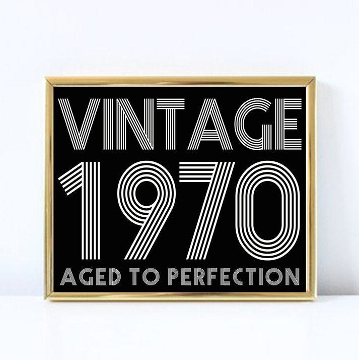 50th Birthday Party Printable Vintage 1969 Aged to Perfection Sign Printable 50th Birthday Party Sign Retro 50th birthday Party Sign