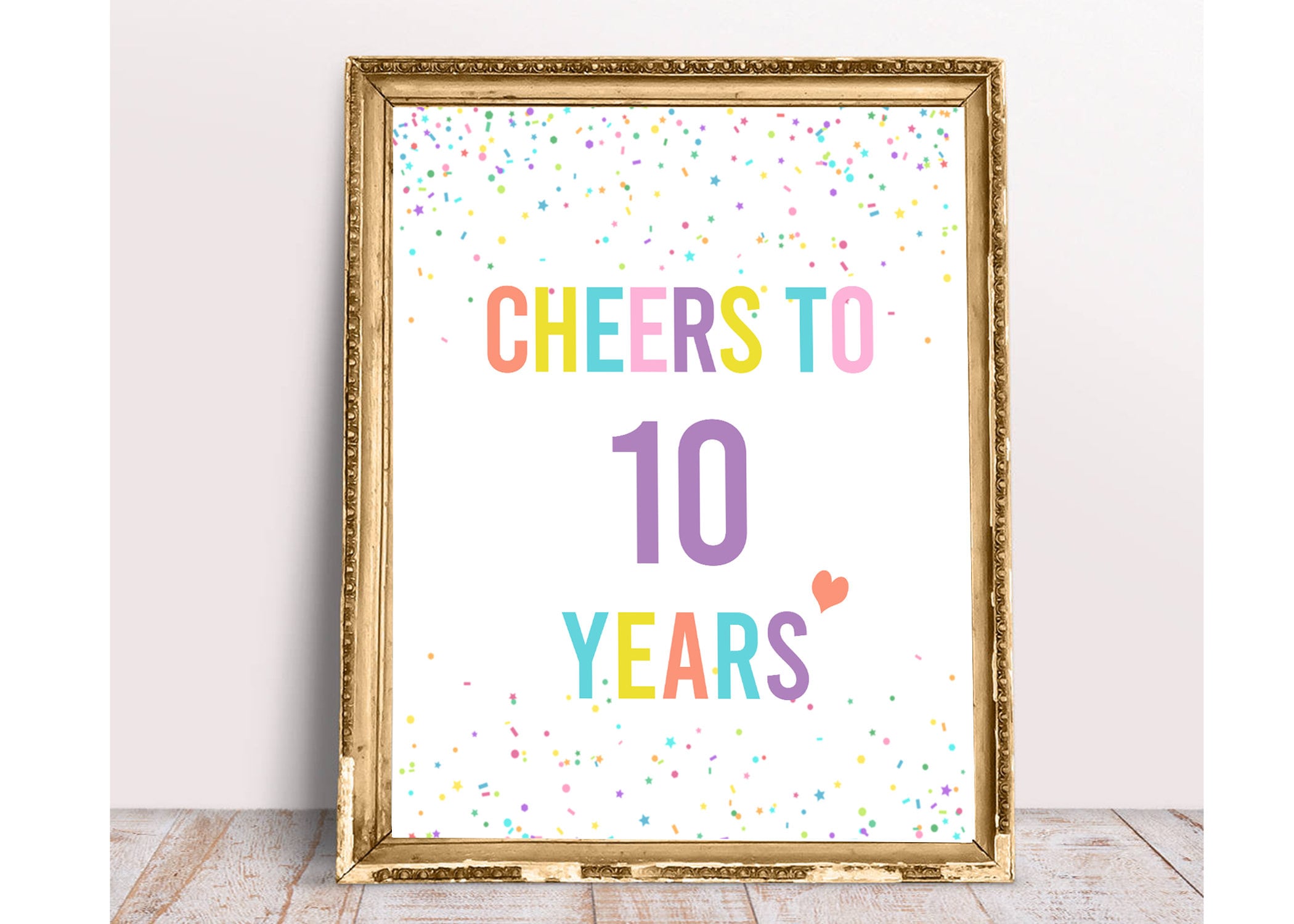 10 Year Wedding Anniversary, 10 Year Anniversary Gift, 10th Wedding  Anniversary, 10th Anniversary Sign, 10 Year Anniversary Gifts for Him 
