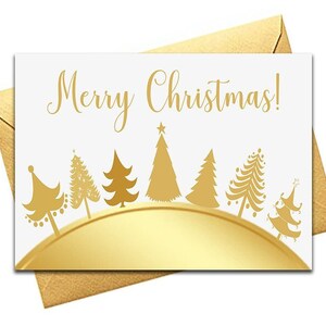 Cartolina di Natale, Cartolina di Natale stampabile, Cartolina di Natale dorata, Cartolina di buon Natale, Cartolina di buone feste, Cartolina d'auguri di stagioni stampabile