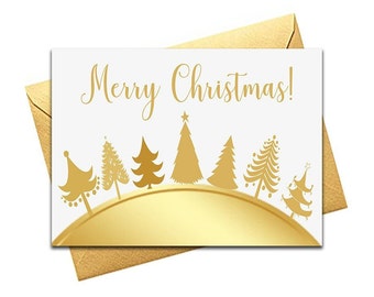 Christmas Card, Printable Christmas Card, Gold Christmas Card, Merry Christmas Card, Happy Holidays Card, Seasons Greetings Card Printable