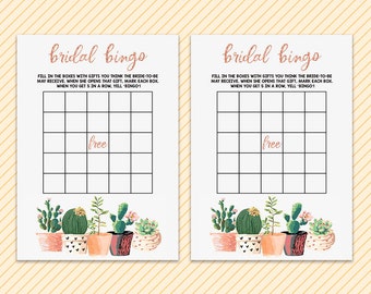 Rose Gold Braut Bingo, Fiesta Brautparty, Kaktus Braut Bingo, Sukkulenten Braut Bingo, Fiesta Dusche Bingo, druckbare Fiesta Spiel Dateien