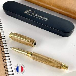 Stylo Roller Premium Chêne Français, Fabriqué à la Main en France, Stylo Personnalisé avec Gravure | Noël, Entreprise, Fête Papy, Avocat