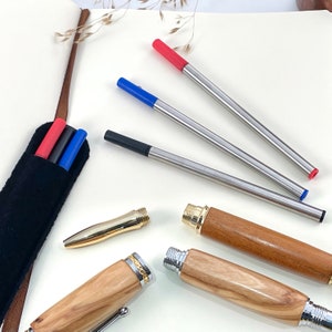 Cartouche recharge NOIR ou BLEU pour stylo roller Déclinaisons. Compatible gamme roller Déclinaisons.