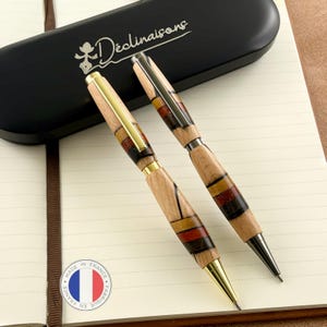 Parure 2 stylos en hêtre d'Allemagne, drapeau Allemand, Fabriqué Main en France, Stylo Personnalisé avec Gravure | Noël, Deutschland