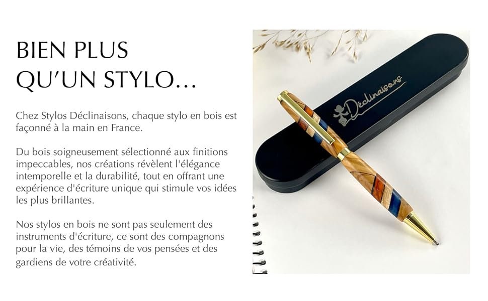 Personalized French Cedar Wood Pen, Handcrafted in France