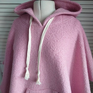 Campfire Poncho. Free size boiled wool. Camp poncho