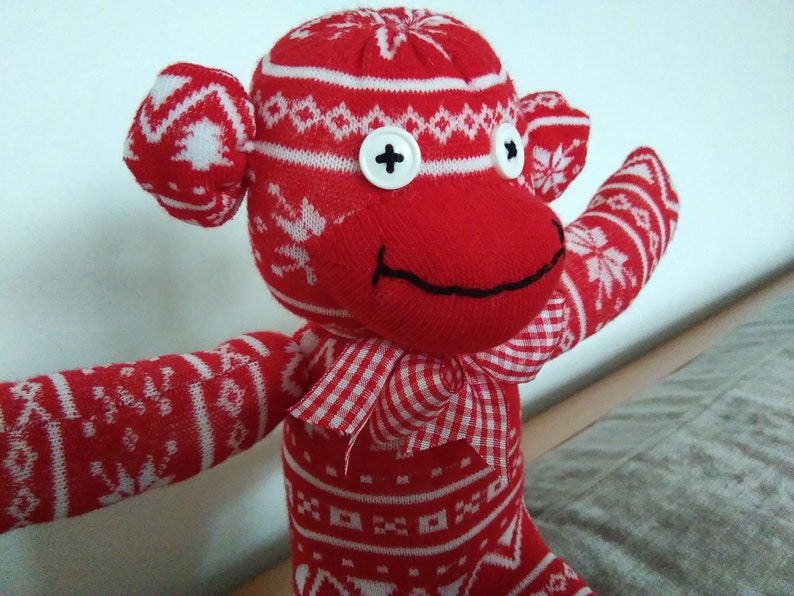 christmas sock monkey