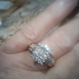 18kt solid gold diamond ring with pendant. Rare