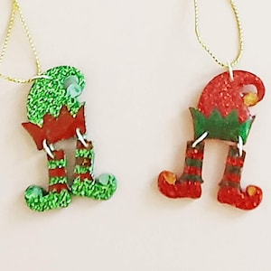 Hanging elf Christmas tree decoration
