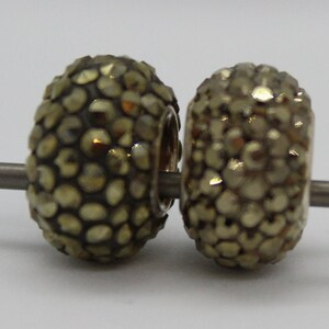2pcs 925 Sterling Silver Pave Beads made with Crystal Nut Swarovski Crystal Elements Fits Authentic Pandora bracelets 100+ colors