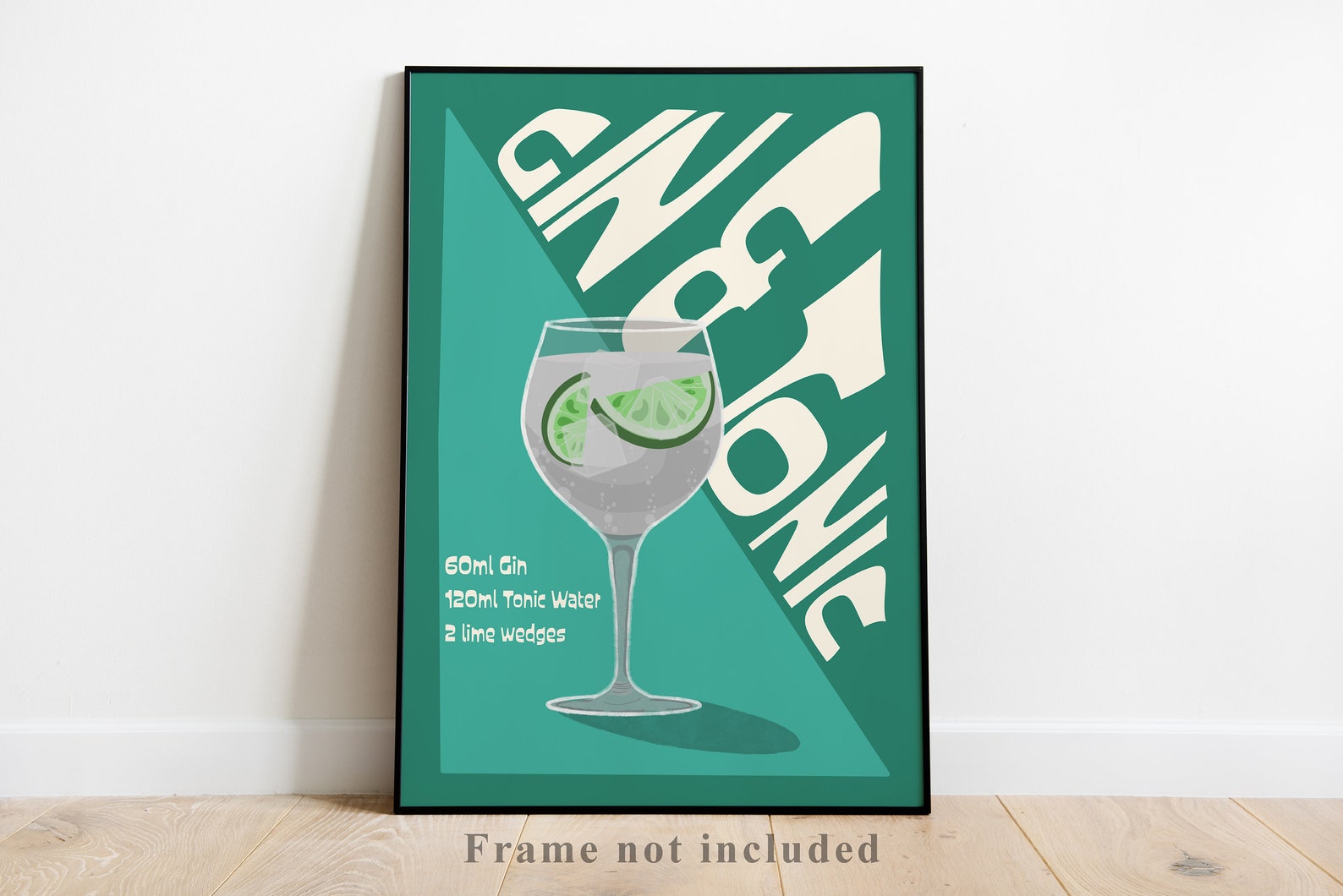 Gin and Tonic Print Home Bar Kitchen Decor Retro Alcohol Etsy UK