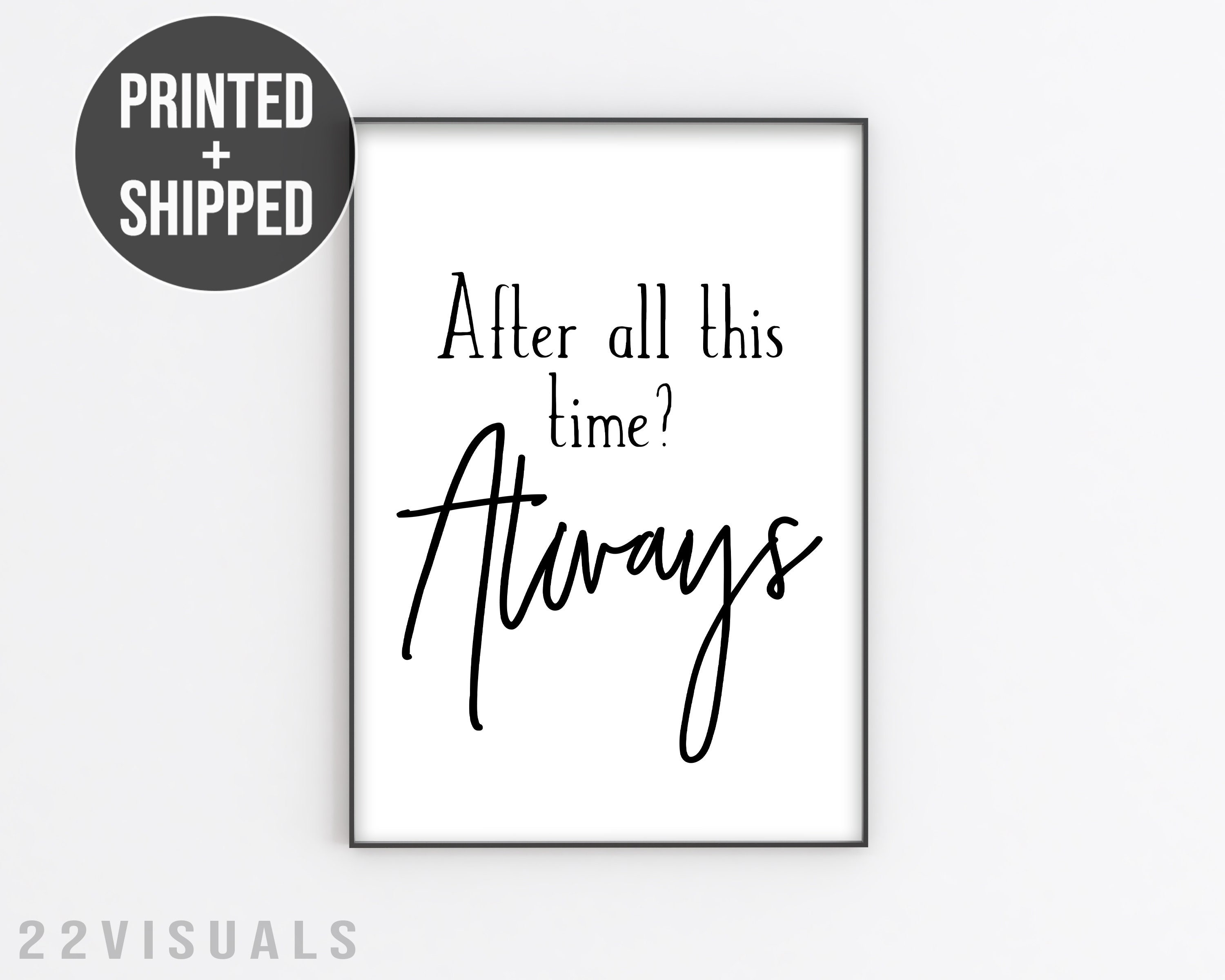 After all this time Always. Harry Potter A4 Print