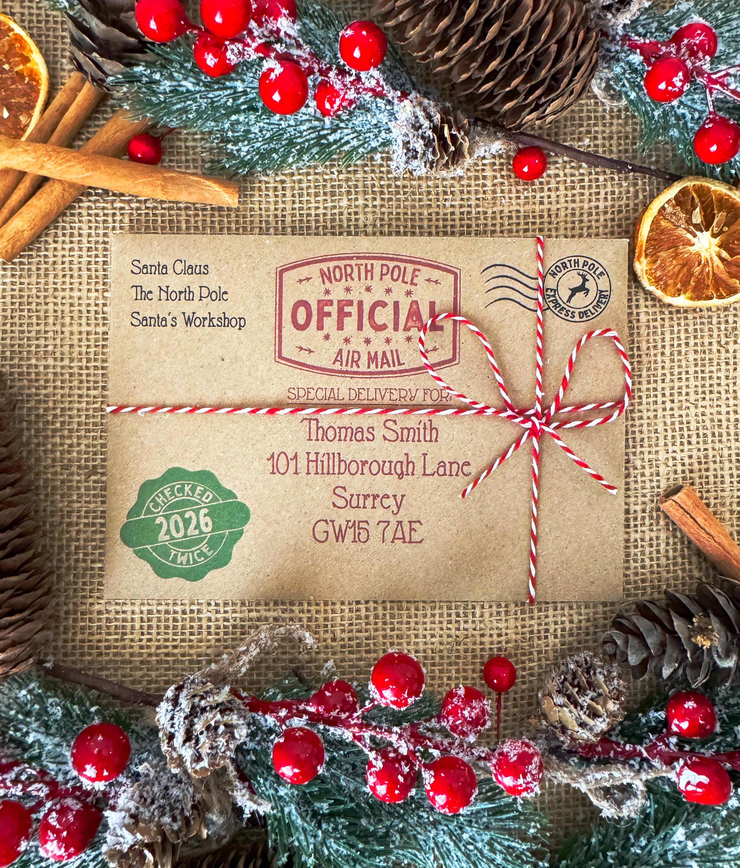 Personalised Letter From Santa - Father Christmas Nice List 2026