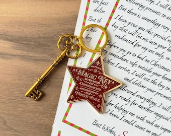 Santa's Magic Key With Personalised Letter, Christmas Eve Box Keepsake For Son and Daughter