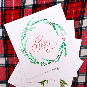 16 hand-painted Christmas cards with envelopes image 1