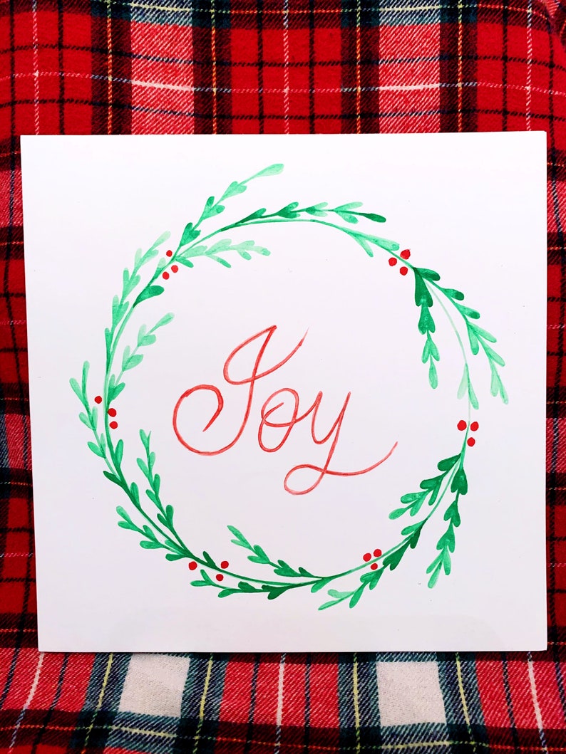 16 hand-painted Christmas cards with envelopes image 5