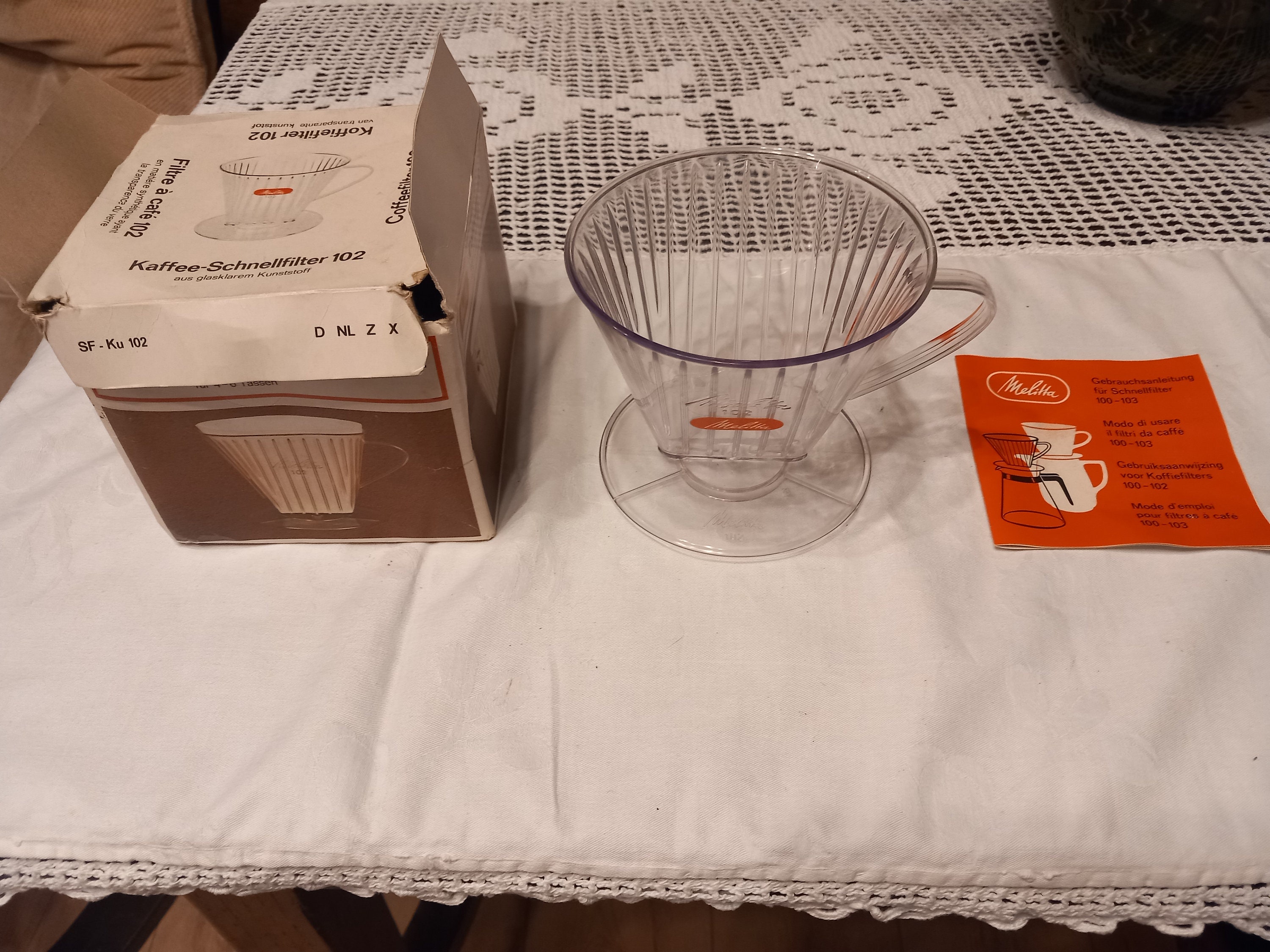 Melitta 102 Coffee Filter: Plastic, Hand Brew Quality (4-6 Cups