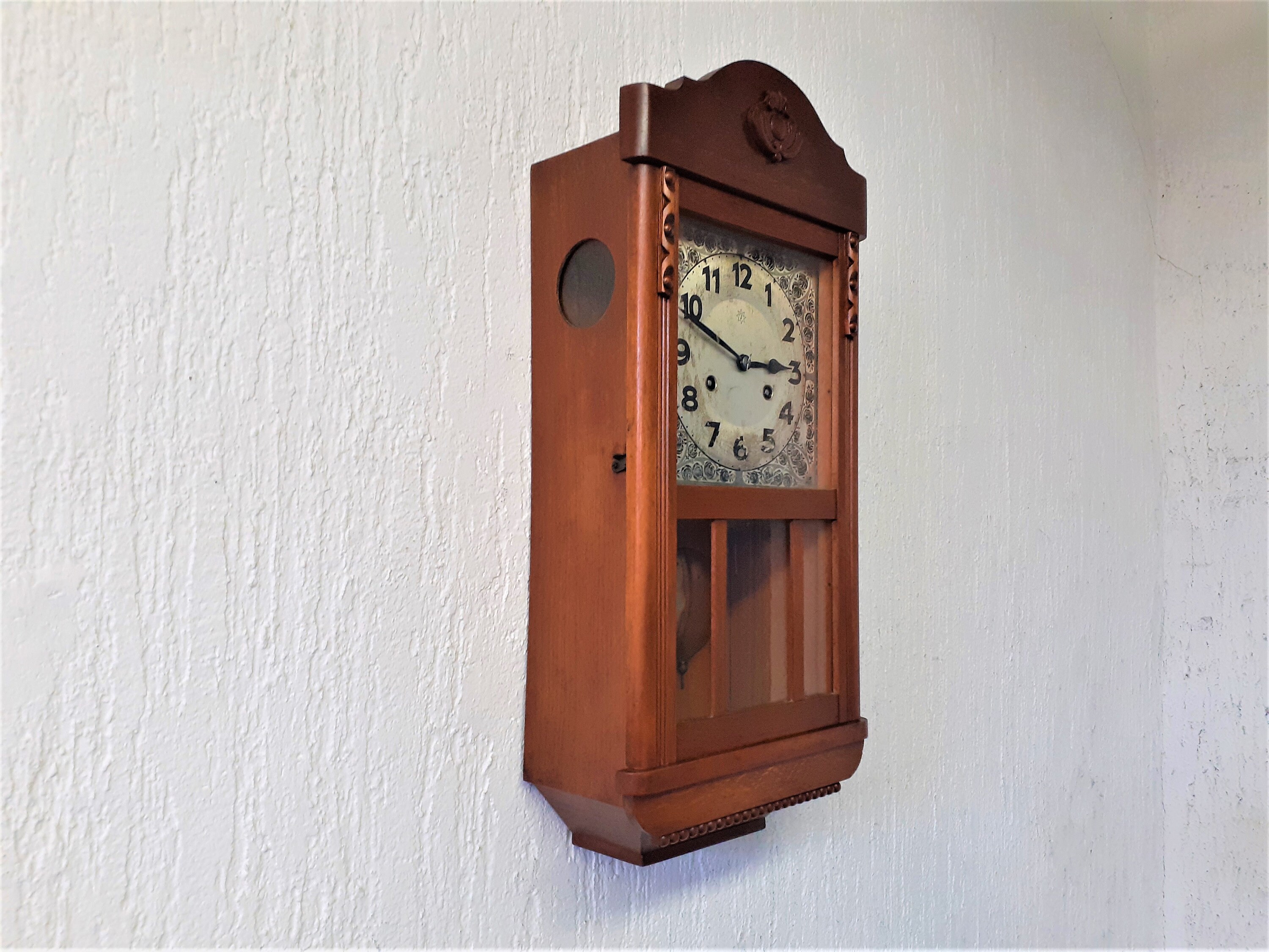 Retro Kitchen Mixer Pendulum Wall Clock Room Decor Vintage-Style 