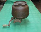 Manual Cream Separator, DeLaval butter Cup, Antique Primitive Metal Butter Churn, Manual Hand Crank Tabletop Cream Separator, rare butter
