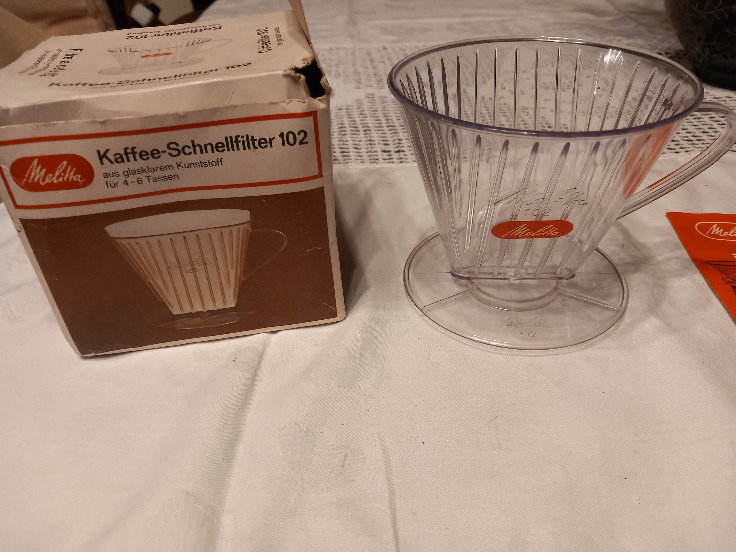 Melitta 102 Coffee Filter: Plastic, Hand Brew Quality (4-6 Cups