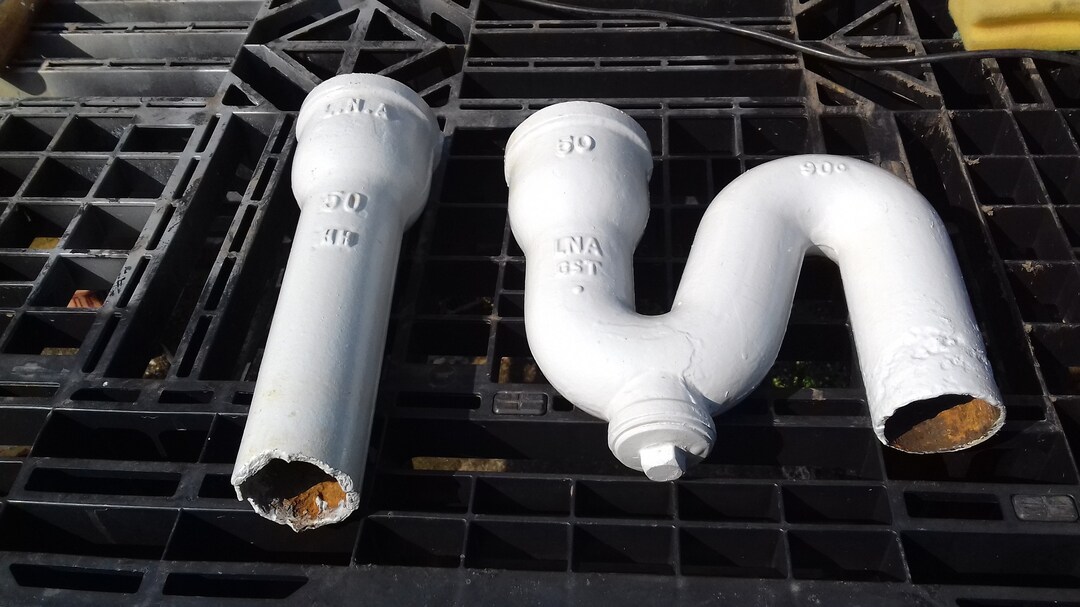 Ptrapcast Iron Ptrap Drain Pipes Drain Siphon Two Pieces Etsy