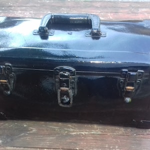 Maletín de plástico para herramientas, bolsa de herramientas, bolsa de herramientas para reparador, estuche de herramientas de plástico duro, bolsa de herramientas para manitas, maletín de herramientas negro
