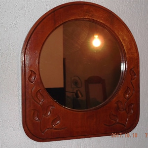 Weird Handmade Mirror Frame, Engraved Mirror Frame