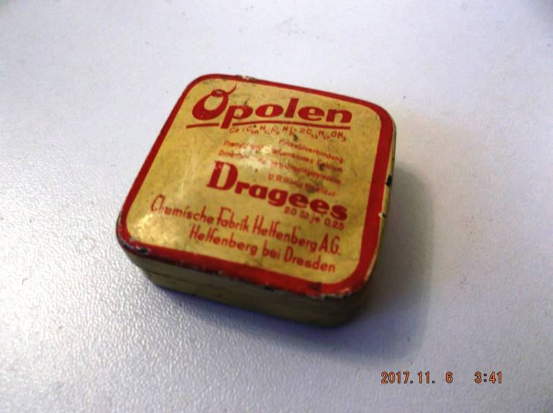 Antique Medical Pills Tin Box, Old rare tin box for medical pills