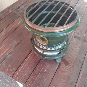 Enamelware Kerosene Fuel Stove, Kerosene Cooker Burner, dark green Enamel Heater