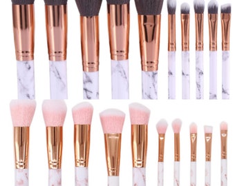 MARBLE Makeup Brushes VEGAN and cruelty free Set Face Concealer Foundation Powder Multi 10 Piece