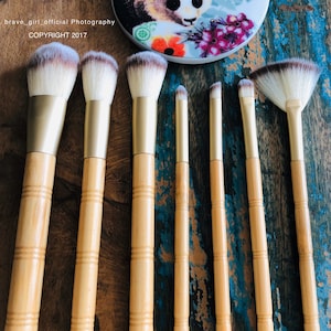 Eco Friendly BAMBOO Makeup Brushes VEGAN and Cruelty Free Multi Makeup Brushes, 10% sales donated to animal charities image 9