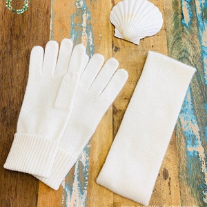 Luxuriöse 100% KASCHMIR-Handschuhe, weich, kuschelig, thermisch und warm, reizendes Damen-Weihnachtsweihnachtsgeschenk, Teilertrag für die Wohltätigkeitsorganisation Brustkrebs CR Gloves & Headband