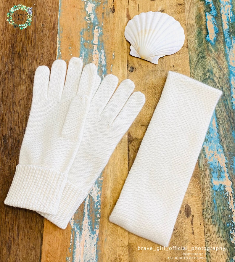 Luxuriöse 100% KASCHMIR-Handschuhe, weich, kuschelig, thermisch und warm, reizendes Damen-Weihnachtsweihnachtsgeschenk, Teilertrag für die Wohltätigkeitsorganisation Brustkrebs CR Gloves & Headband