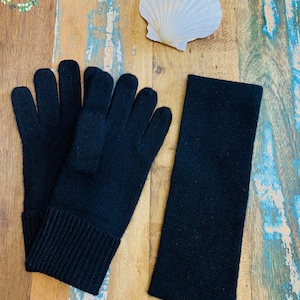 Luxuriöse 100% KASCHMIR-Handschuhe, weich, kuschelig, thermisch und warm, reizendes Damen-Weihnachtsweihnachtsgeschenk, Teilertrag für die Wohltätigkeitsorganisation Brustkrebs BL Gloves & Headband