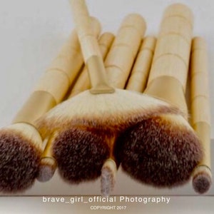 Eco Friendly BAMBOO Makeup Brushes VEGAN and Cruelty Free Multi Makeup Brushes, 10% sales donated to animal charities image 3