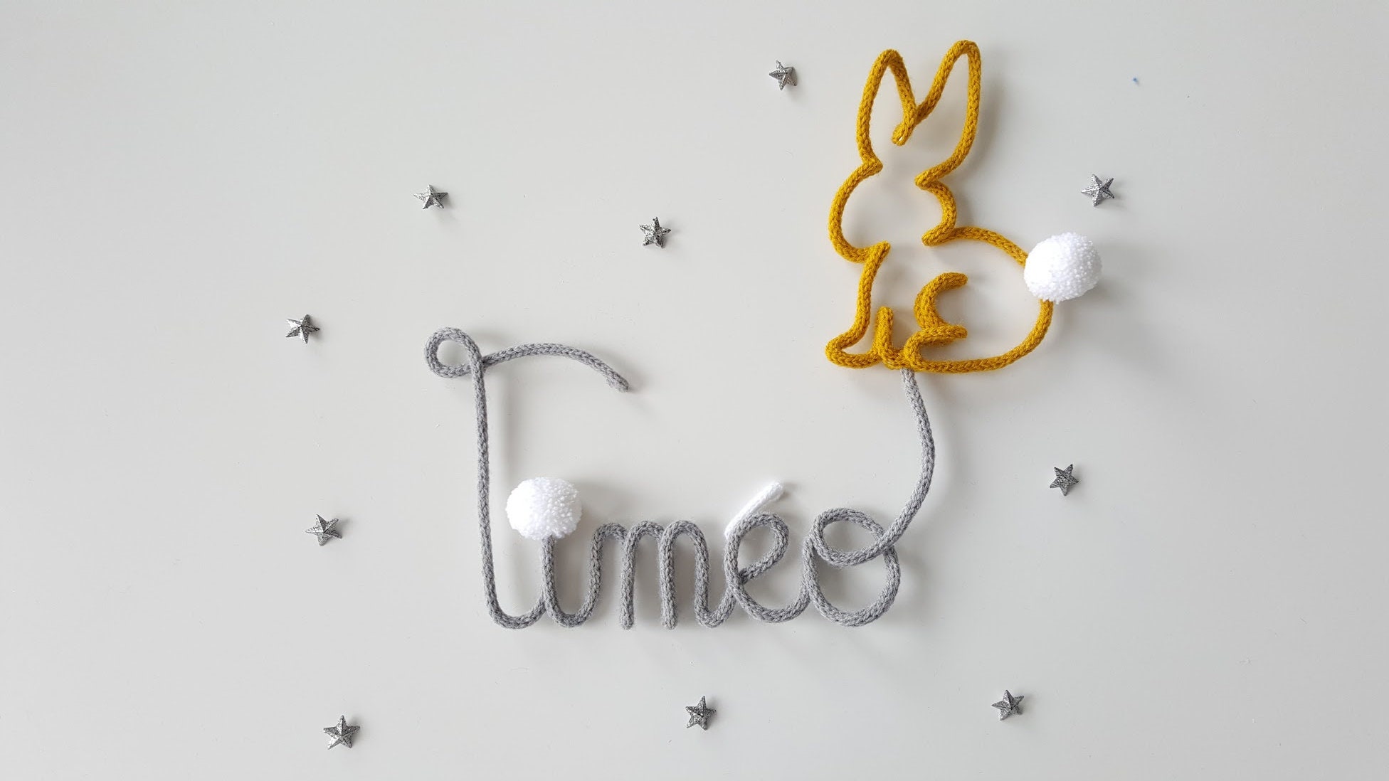 Prénom Tricotin Décor Lapin