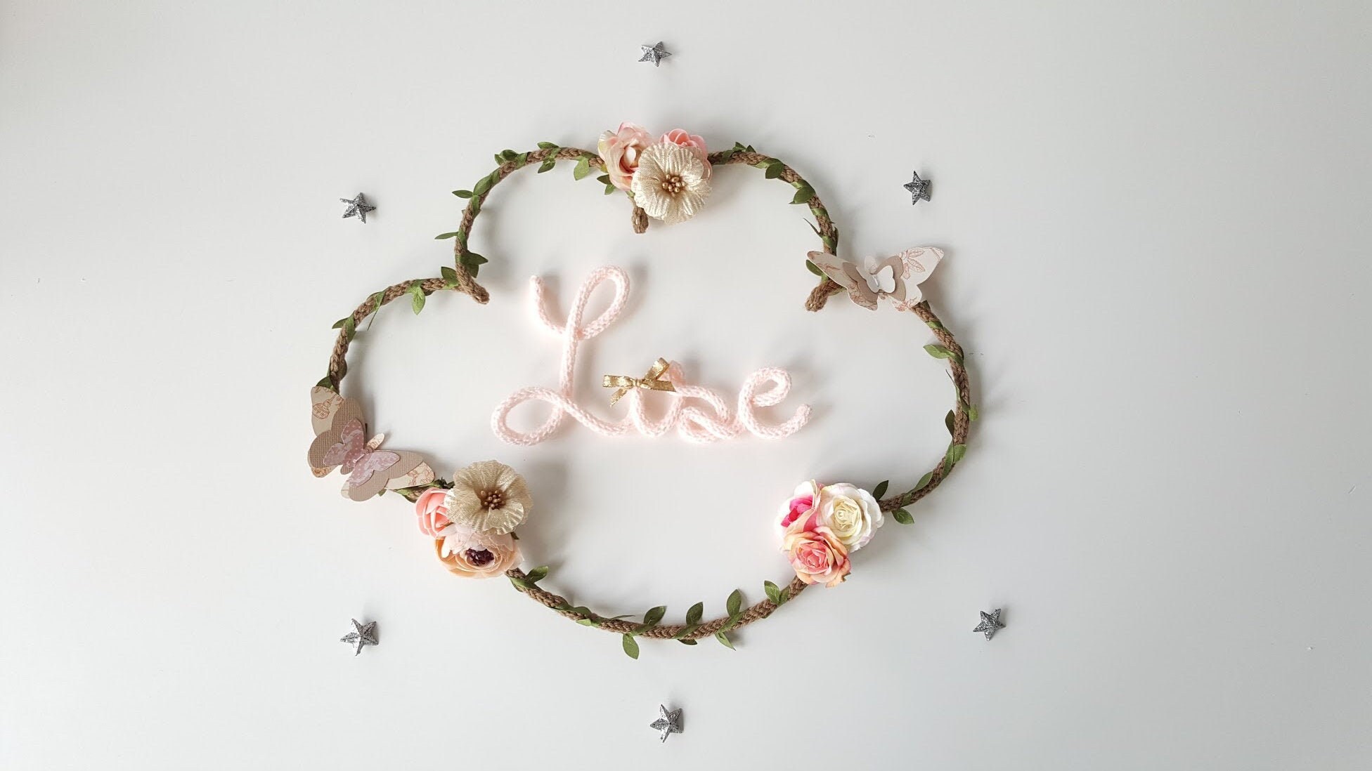 Prénom Tricotin Décor Nuage Enchanté