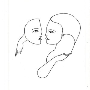 Series &quot;we have a whole skin to tell our lives&quot;, screen printing, drawing, , numbered and signed on the back
