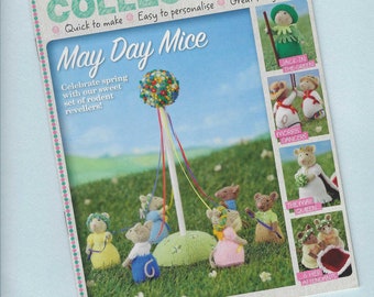 Alan Dart Knitting Pattern Booklet May Day Mice Toys Dolls in Double Knitting: Supplement from Simply Knitting Magazine.