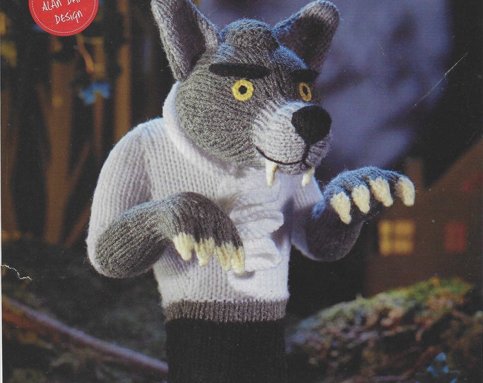 Alan Dart Knitting Pattern Mr Werewolf Halloween Toy Doll in Double ...
