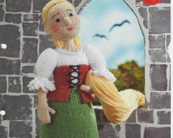 Alan Dart Knitting Pattern Rapunzel Fairy Tale Doll Toy in Double Knitting: Pages Removed from Simply Knitting Magazine.